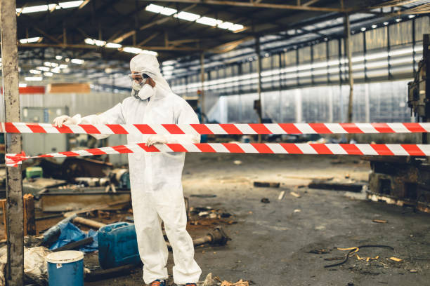 Professional Sewage Cleanup technician working in Centerville, GA